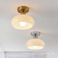 Modern Glass Ceiling Light, Nordic Cream Style Ceiling Light, Suitable for Balcony/Balcony/Attic