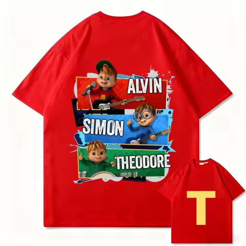 Fashion Casual Kids boys girls T-shirt alvin and the chipmunks Cotton Tshirt Clothes Cool Girls Tee 