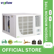 Vission C Series 1HP Remote Control | Full DC Inverter Aircon | Window Type | R32 Refrigerant | Energy Saving | Fast Cooling | Gold Fin | EER: 13 kJ/hW