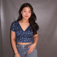 KYRIA.CLOTHING Naia Top 133 - Women's Top - Women's Crop Top - V-neck Top