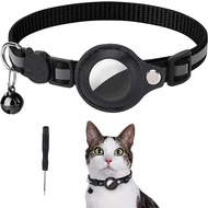 AntiLost Cat Collar for Airtag GPS Tracker Protective Case With Bell Reflective Cats Necklace Kitten