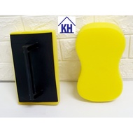 Yellow Sponge Scrub (C/w Handle OR Sponge Only) / Span Cuci / 黄色海绵刷 - &