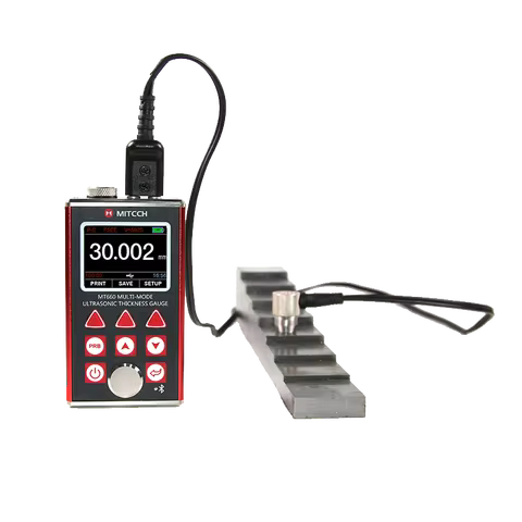 MT660 Ultrasonic Thickness Gauge Multi-mode 0.65-600mm( P-E) 3-100mm (E-E) with Memory Optional Blue