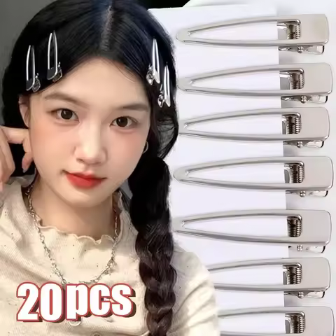 Y2K Millennium Spicy Girls Style High Quality Silver Hair Clips Premium Feel Sweet Cool Hairpin Ligh