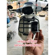 Vespa Oil Filter Sprint150 Primavera150 GTS GTV300 S125 Es250i XDV250 penapis minyak hitam piaggio i