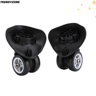 TRENDYZONE 1Pair Suitcase Wheel, PVC Black Luggage Wheel Replacement, Durable Swivel Casters Trolley