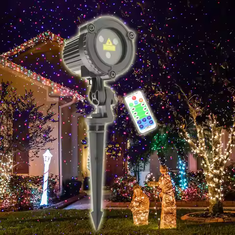 ESHINY Outdoor WF IP65 RG RGB Laser Starry Star Firefly Garden Light DJ Projector Christmas Decorati