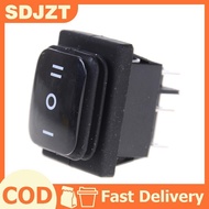 [SDJZT] 12V Black Waterproof 6Pin DPDT Self Locking Rectangle Rocker Switch Food Packaging