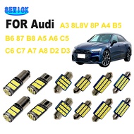 Canbus Car Lights for Audi A3 8L 8V 8P A4 B5 B6 B7 B8 A5 A6 C5 C6 C7 A7 A8 D2 D3 Kit Trunk Light Dom