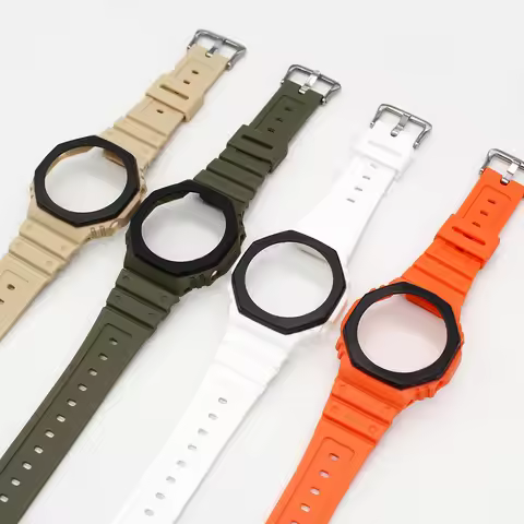 Cover Smart Bracelet Band GA-2100/GA-2110 Bezel Protective Case Replacement Watchband Silicone Strap
