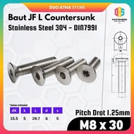 M8x30 JF Bolt L M8 x 30 Stainless M8 x 30 Stainless Steel Verseng Bolt/ Countersunk M8 x 30 Stainles