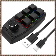 B2(JPTZ) USB Custom Programming Macro Knob Keyboard 6 Keys Copy Paste Mini Button for Photoshop Gami