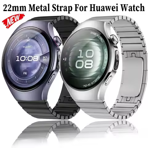 22mm Metal Strap For Huawei Watch 5 4 3 46mm Stainless Steel Business Watchband Huawei Watch GT5 46m