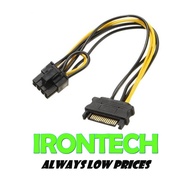 15 Pin 15pin SATA Male to ( 6+2 ) 8 pin 8pin PCIe Female Power Converter Cable