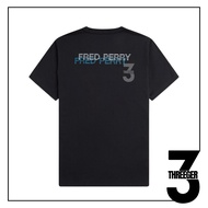 Fred Perry Print Graphic Tee Black Original Authentic Fred Perry T-Shirt/