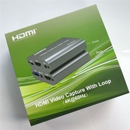 USB3.0 Capture Card USB to HDMI Capture Card/with Ring Audio Video OBS Live Recording Box 4k60hz