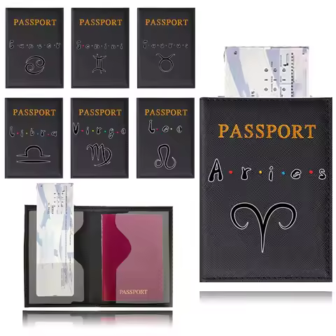 Constellation Series Travel Passport Cover Holder Protective Cover ID Credit Card for Long Journeys 