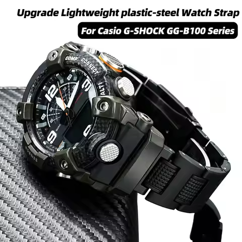 GG-B100 Upgrade Lightweight plastic-steel Watch Strap For Casio G-SHOCK GG-B100 Series Men's Replace