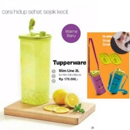 New tupperware slim line 2ltr Drinking Bottle free tas