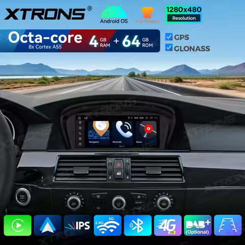 XTRONS 8.8'' Android 14 Car Multimedia Player For BMW 5 Series E60 E61 M5/3 Series E90 toE93 CCC CIC