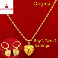 Buy 1 Take 1 COD Pure Real 18K Saudi Gold Pawnable Necklace for Woman  Earrings Original necklace fashion for women jewelry gold pawnable sale gifts for women