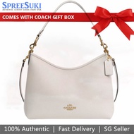Coach Women's Handbag In Gift Box Classic Laurel Large Shoulder Bag SV/White # CV540