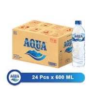 (=) Aqua Air Mineral 600Ml / 600 Ml Botol 1 Dus 24 Pcs