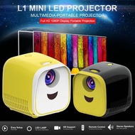 L1 迷你投影機 80吋大屏投影 微型迷你LED家用便攜式投影機 mini projector
