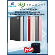 SEAGATE 2TB BACKUP PLUS SLIM PORTABLE EXTERNAL HARD DISK DRIVE HDD (USB 3.0)