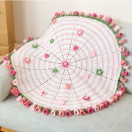DIY crochet blanket flower blanket colorful pink lily