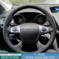 Customized Car Steering Wheel Cover Artificial Leather Braid Anti-Slip For Ford Focus 3 KUGA Escape 
