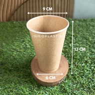 Paper Cup 16oz [25pcs] Hot Kraft Brown Paper Coffee Cup 16 oz Thick Paper Cup/ [25pcs]
