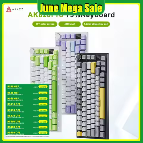 Ajazz AK820 /AK820PRO Gaming Mechanical Keyboard 82 Keys Wired Bluetooth 2.4GHz Wireless Gamer Keybo