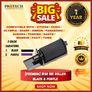 Premium IR-40 IR40 IR30 IR-30 INK ROLLER CASH REGISTER Black & Purple for SHARP / CASIO HR-8RC / AUR