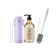 【Simba小獅王辛巴】TEENYLITE不鏽鋼保溫瓶潔淨組(450ml吸管款)