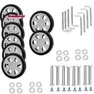 8pc Luggage Wheels Replacement,Dia 2.16in/55mm Thick 0.47in/12mm Resistant Rubber Mute Caster Replac
