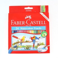 Faber Castell ดินสอสี สีไม้ระบายน้ำ นกแก้ว แบบด้ามยาว 24 สี