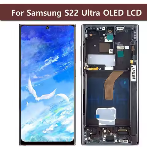 6.8'' Super AMOLED Touch Screen Digitizer Assembly For Samsung Galaxy, S22 Ultra 5G LCD S908, S908U,