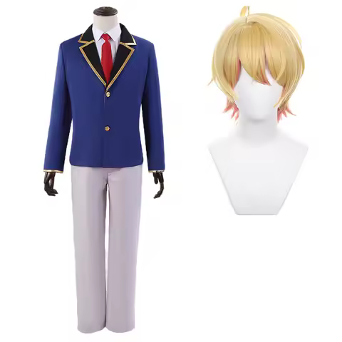 HOLOUN OSHI NO KO Anime Akua Hoshino Cosplay Costume Wig Aqua School Uniform Suit Daily Wearing Shir