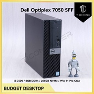 Dell Optiplex 7050 SFF Intel i5-7500 8GB RAM 256GB NVMe SSD Win 11 Pro Refurbished Desktop PC