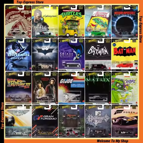 Hot Wheels Premium Pop Culture Children Toys Hotwheels 1:64 Car Model Boys Kids Toys Back to the Fut