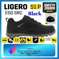 Safety Jogger Safety Boots - Ligero (Black) S1P ESD SRC { Extremely light low-cut ESD safety shoe }