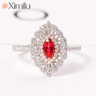 Original Design Luxury Marquise Ruby Ring Boutique Jewelry