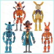XS1 5pcs Five Nights at Freddy's Action Figure With Light Model Dolls Toys For Kids Home Decor Deskt