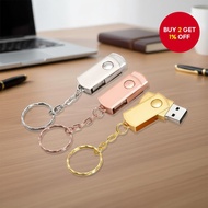 JASTER USB 2.0 Flash Drive 64GB to 128MB Metal Portable Rotatable Cute Pendrive Gift