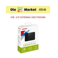1TB - 2.5” EXTERNAL HDD TOSHIBA