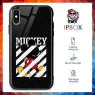 Off White IPBOX Printed Black Border Case for Iphone 11/11ProMax/12Mini/6S/6/7/8Plus/12ProMax/X/Xr/X