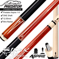 Predator Aspire 1-8 Pool Cue | low Deflection Radial Stick Billiard