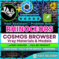 Rhino v 8.24【NEW】Rhinoceros + Vray🔥𝐄𝐱𝐩𝐞𝐫𝐭 𝐏𝐫𝐨𝐛𝐥𝐞𝐦 𝐒𝐨𝐥𝐯𝐞𝐫✅Keyshot + Enscape🔥Material Library Enable✅G