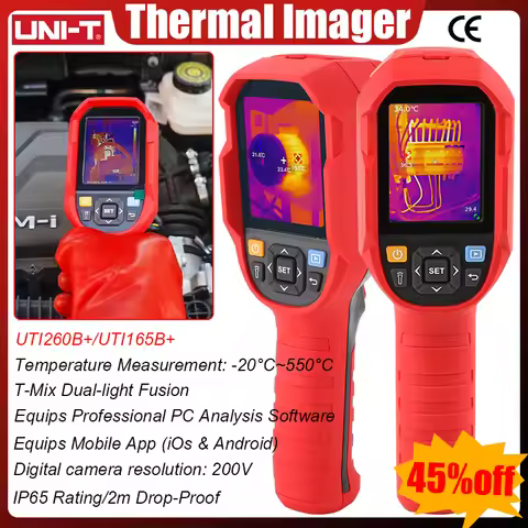 UNI-T UTi260B+ Handheld Thermal Imaging IP65 Mobile APP 512*384 2X Resolution for Pipeline Heating L